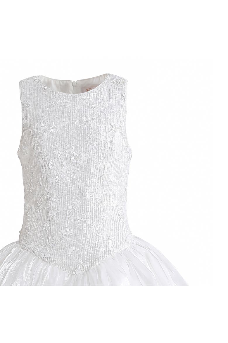 Soraya Floral Tulle Dress, Alternate, color, White