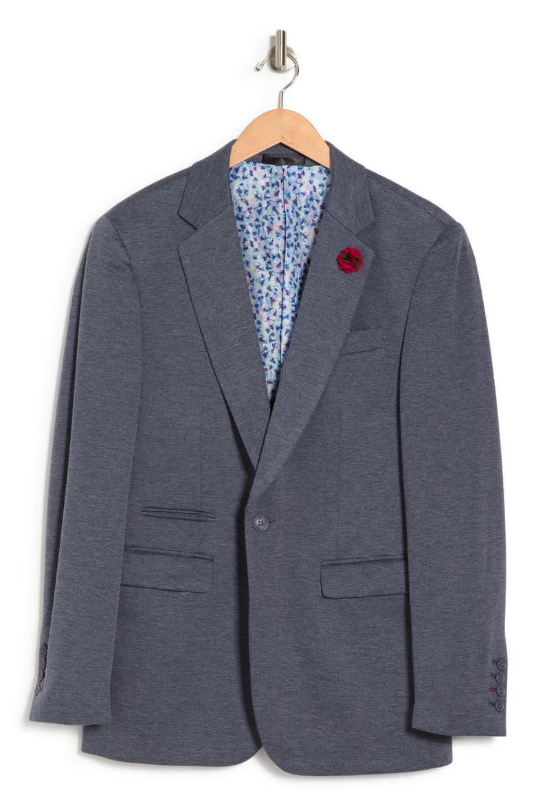 Super Stretch Cotton Blend Blazer, Alternate, color, NAVY
