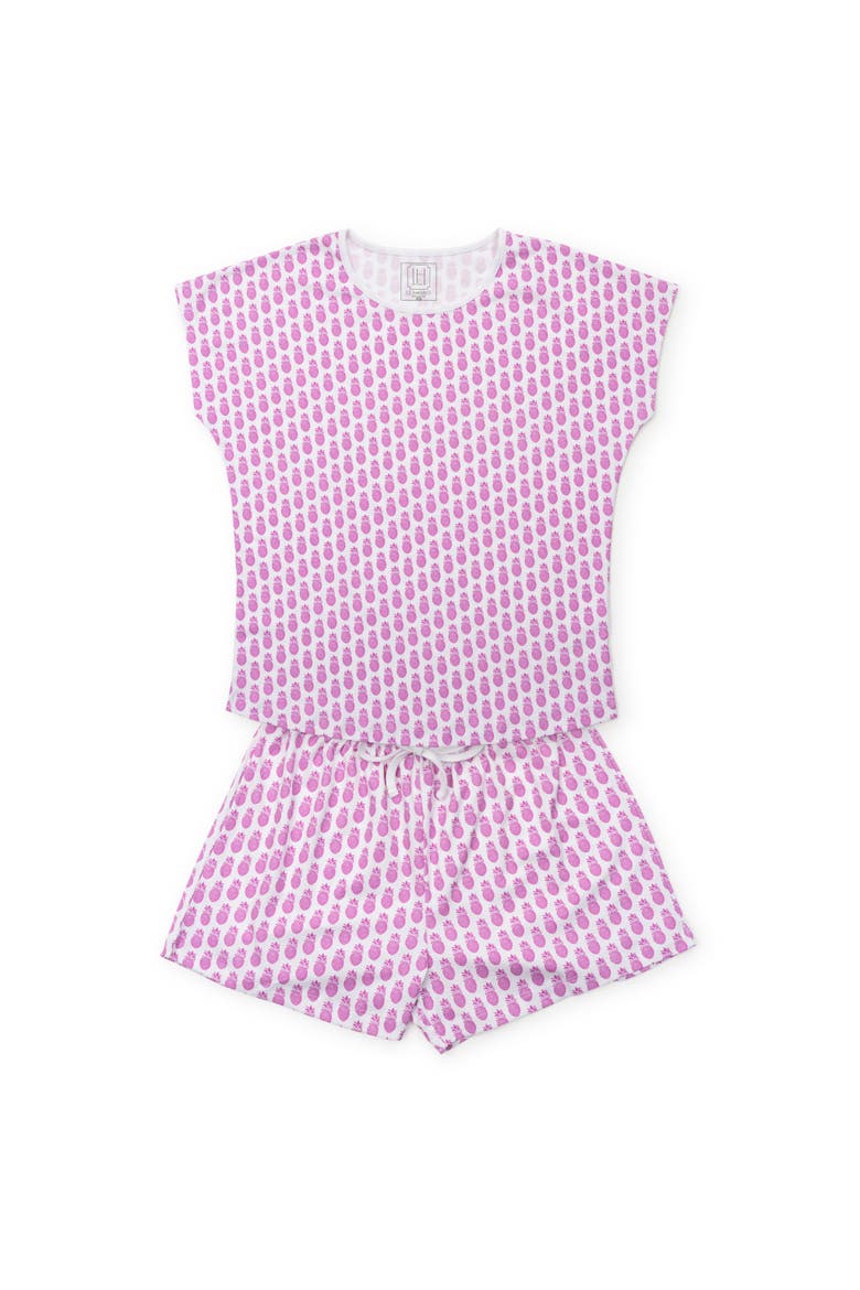 Riley Women's Pajama Short Set, Main, color, Palm Beach Pineapples