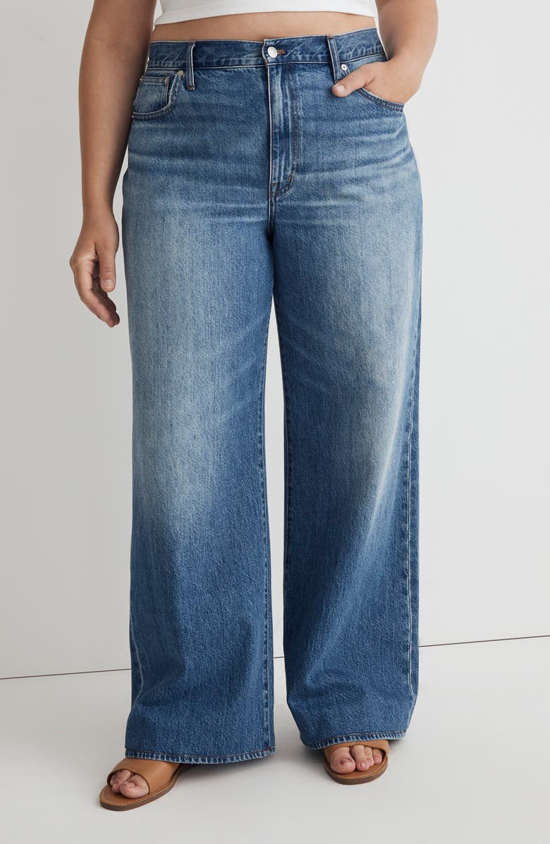 Madewell Superwide Leg Jeans, Alternate, color, Fannin Wash