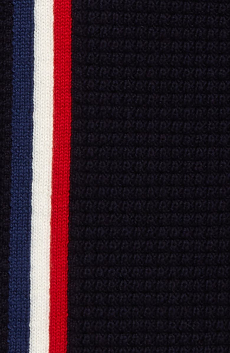 Moncler Crewneck Waffle Stitch Wool Sweater, Alternate, color,
