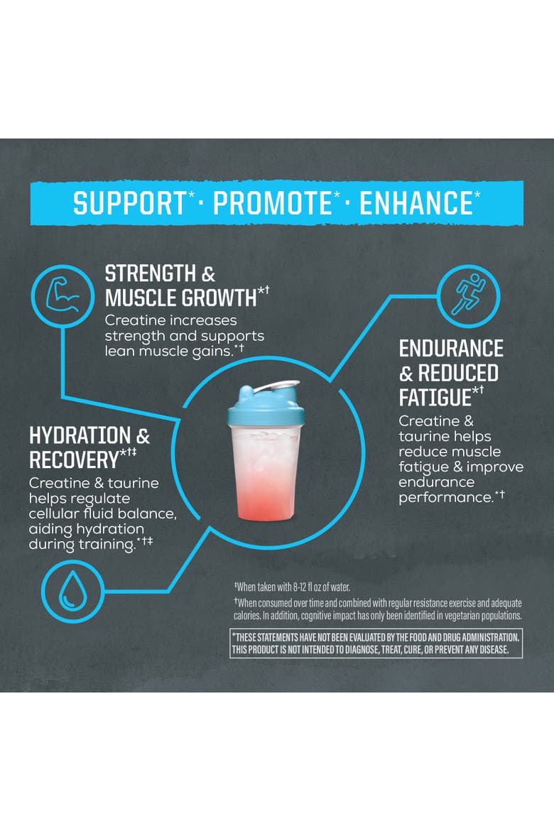 Active Creatine + Taurine Powder, 360g, Alternate, color, No Color