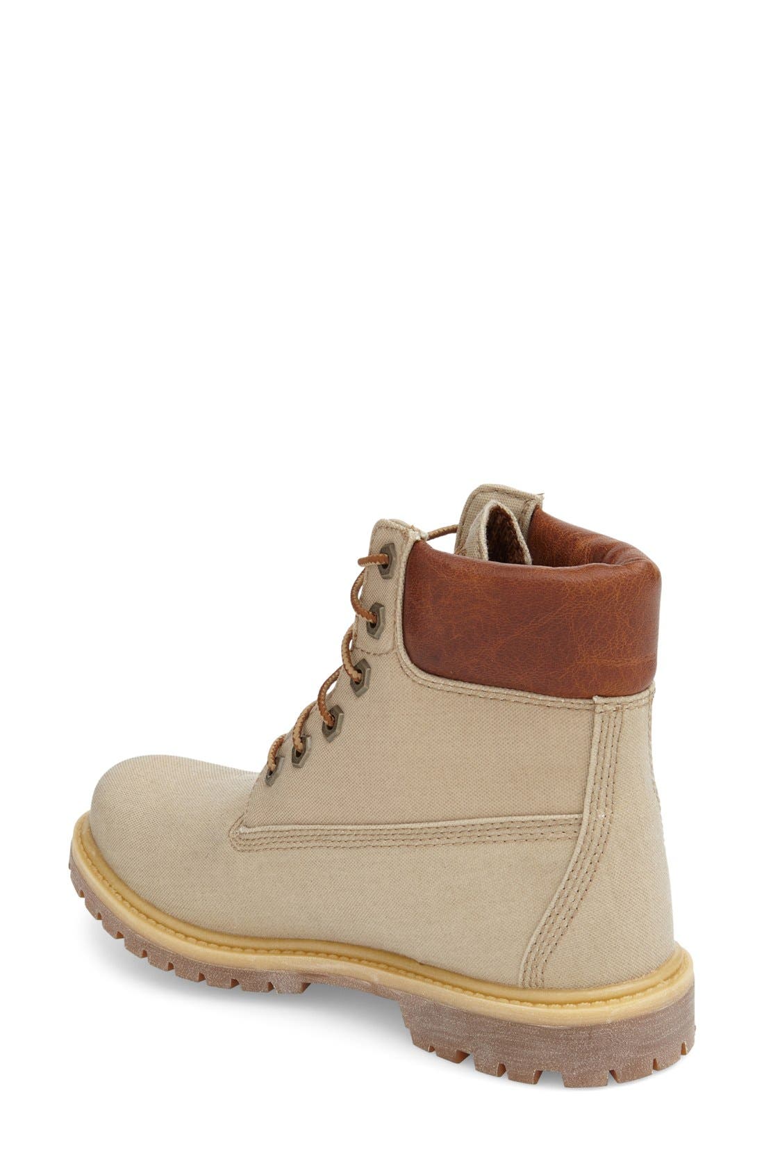 '6 Inch Premium' Waterproof Boot, Alternate, color, BEIGE CANVAS