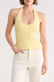 Abound Rib Knit Halter Top
