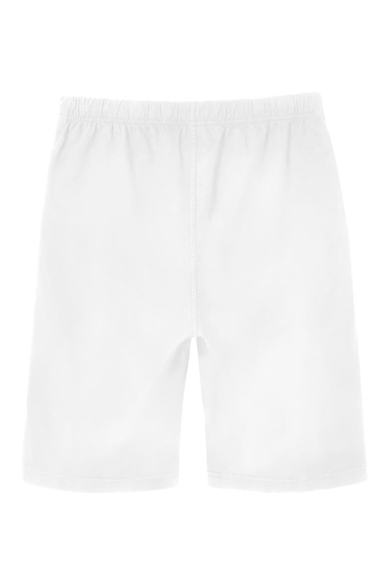 Mens Super-Soft 100% Cotton UPF 50+ Athletic Workout Shorts w/Pockets, Alternate, color, White