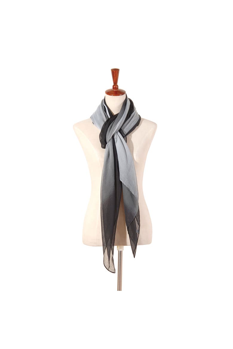 Black/Gray Scarf/Wrap, Main, color, Black