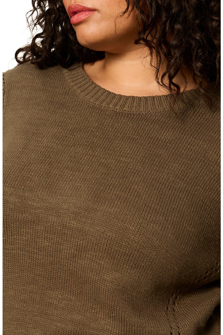 Rosie Mixed Stitch Sweater, Alternate, color, KALAMATA GREEN
