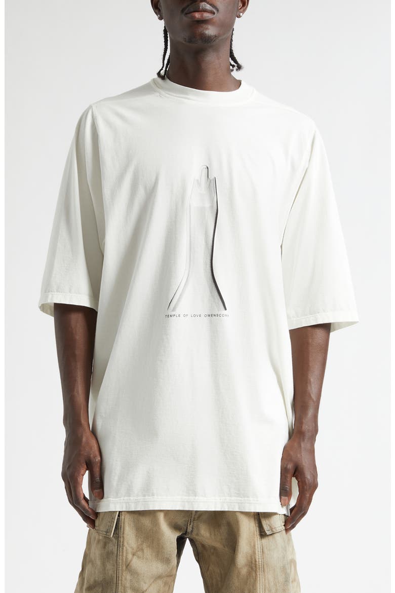 Jumbo Temple Graphic T-Shirt, Main, color, MILK/ BLACK