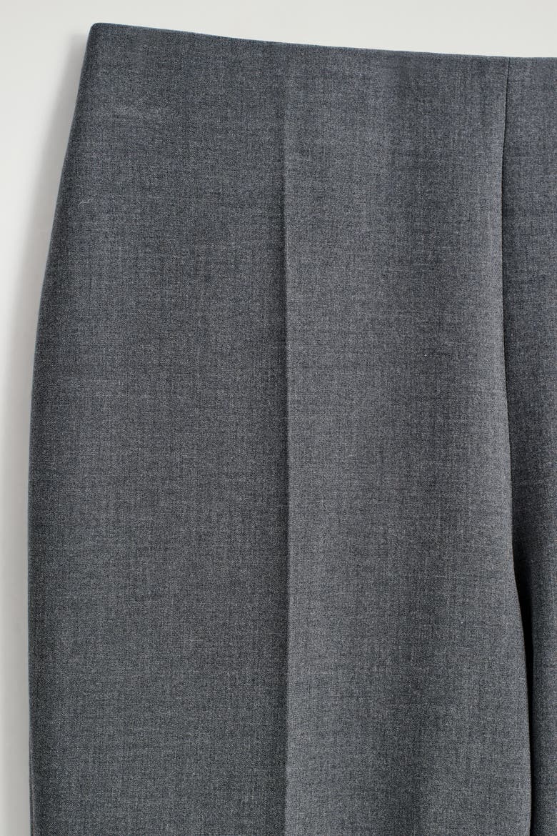 Cropped Slim-Leg Pants, Alternate, color, GRAY MÉLANGE