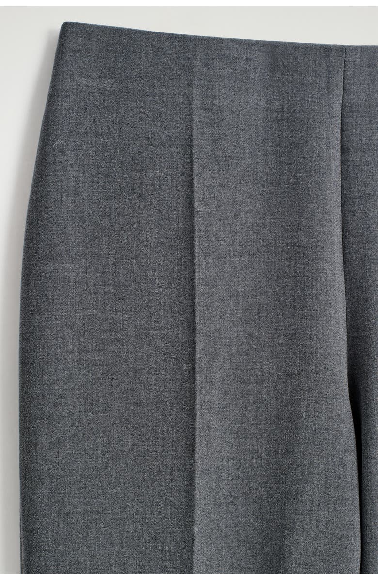 COS Cropped Slim-Leg Pants, Alternate, color, Gray Mélange