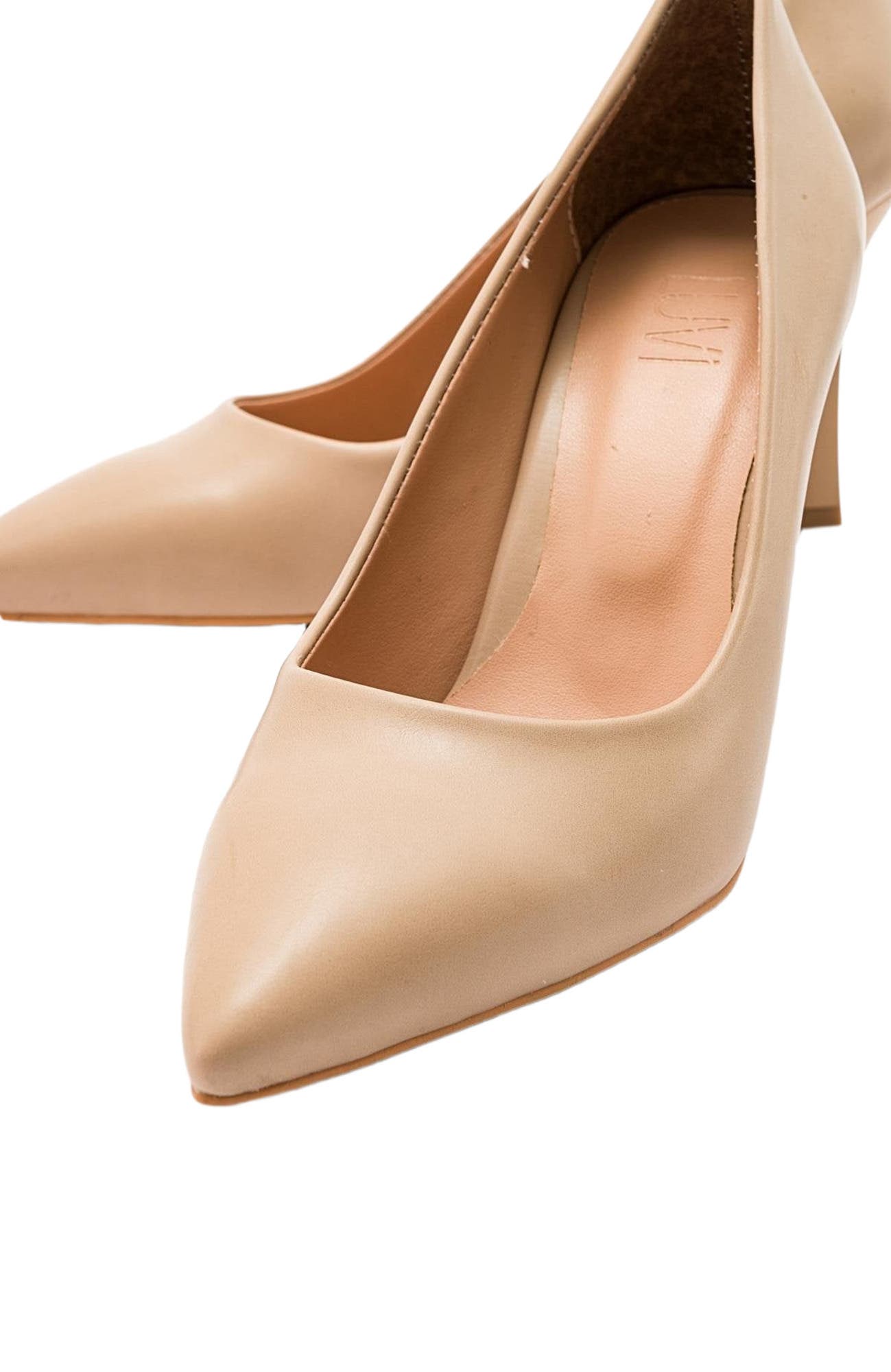 Forest Pointed Toe Pump, Alternate, color, Beige Faux Leather