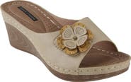 GC SHOES Naples Flower Wedge Sandal