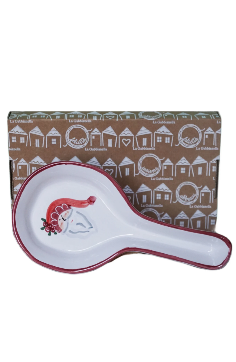 LA GABBIANELLA Babbo Natale (Santa Claus) Spoon Rest, Alternate, color, Red