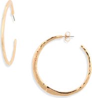 NORDSTROM RACK Large Hammered Hoop Earrings