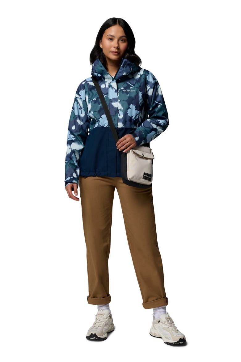 Hikebound Waterproof Hooded Rain Jacket, Alternate, color, COLLEGIATE NAVY IKAT