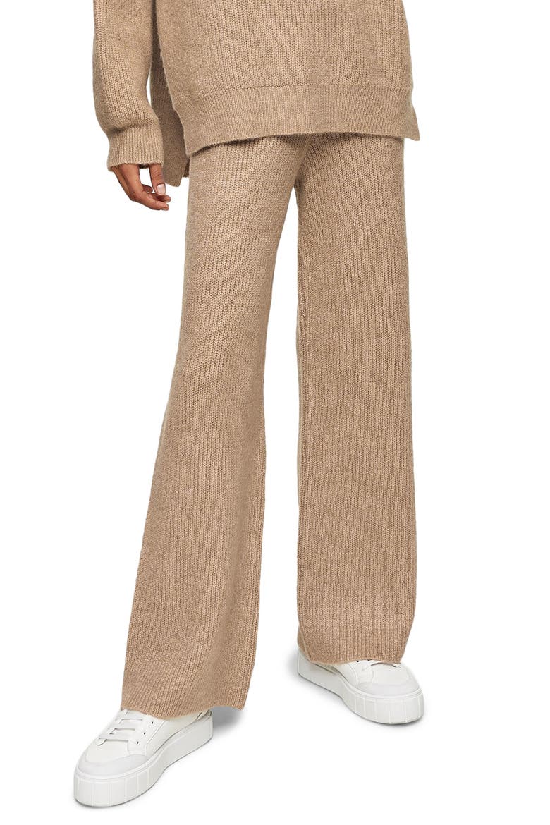 Henley Wide Leg Pants, Main, color, NUDE