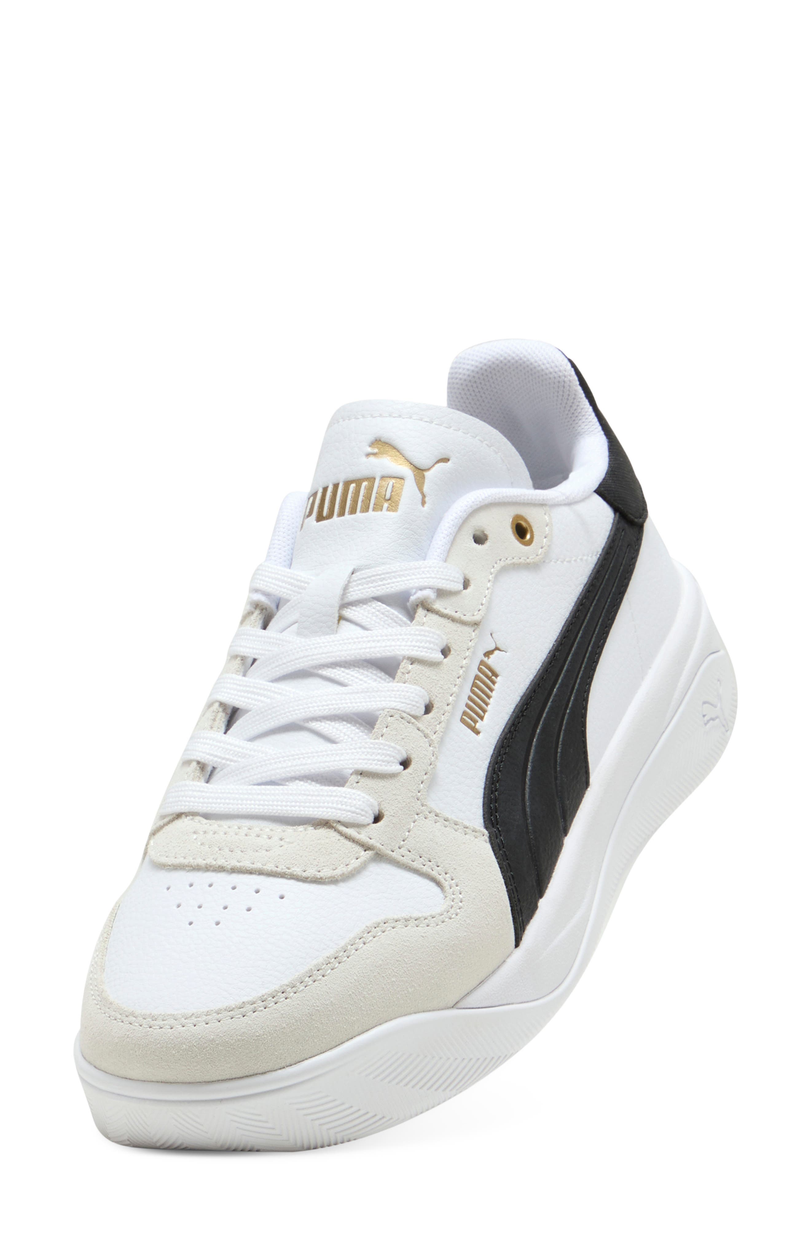 Court Bae OG Sneaker, Alternate, color, PUMA WHITE/ PUMA BLACK/ GOLD
