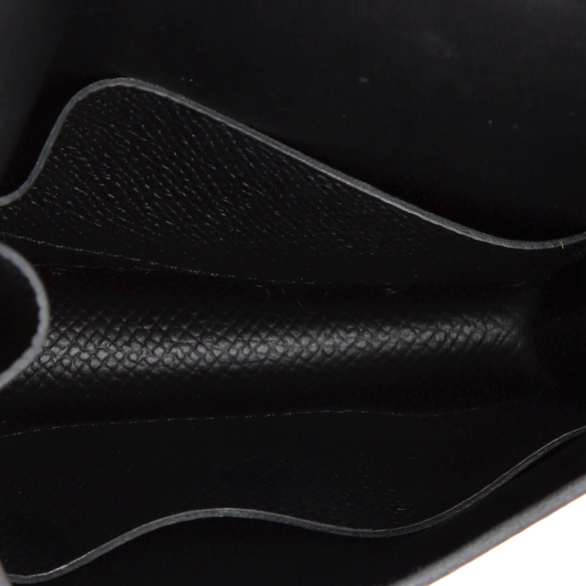 Pre-Owned Hermes Constance Slim Wallet Epsom, Alternate, color, Noir