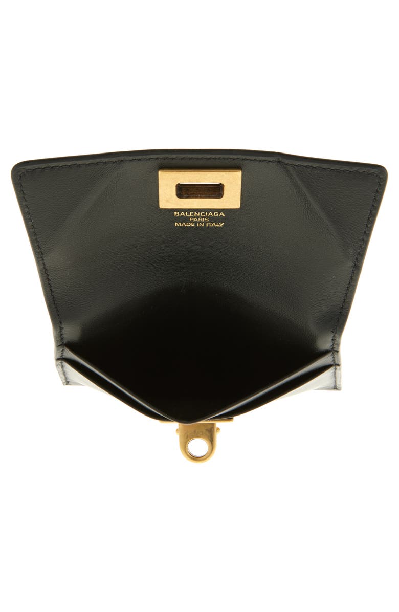 Balenciaga Rodeo Leather Wallet, Alternate, color, 1000 Black