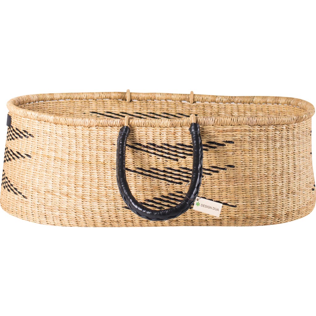 Design Dua Prism Nap & Pack Basket Bassinet Set in Natural & Black  product
