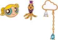 Girls Crew The Powerpuff Girls Bubbles Set of 3 Single Stud Earrings