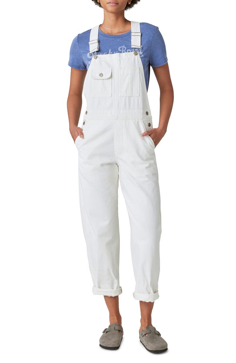 Lucky Brand Roll Hem Denim Overalls, Main, color,