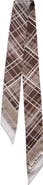 Acne Studios Volta Bandeau Check Skinny Organic Silk Scarf