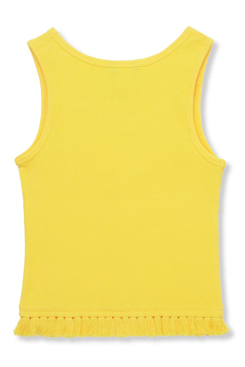 Kids' Fringe Hem Cotton Tank Top, Alternate, color, YELLOW