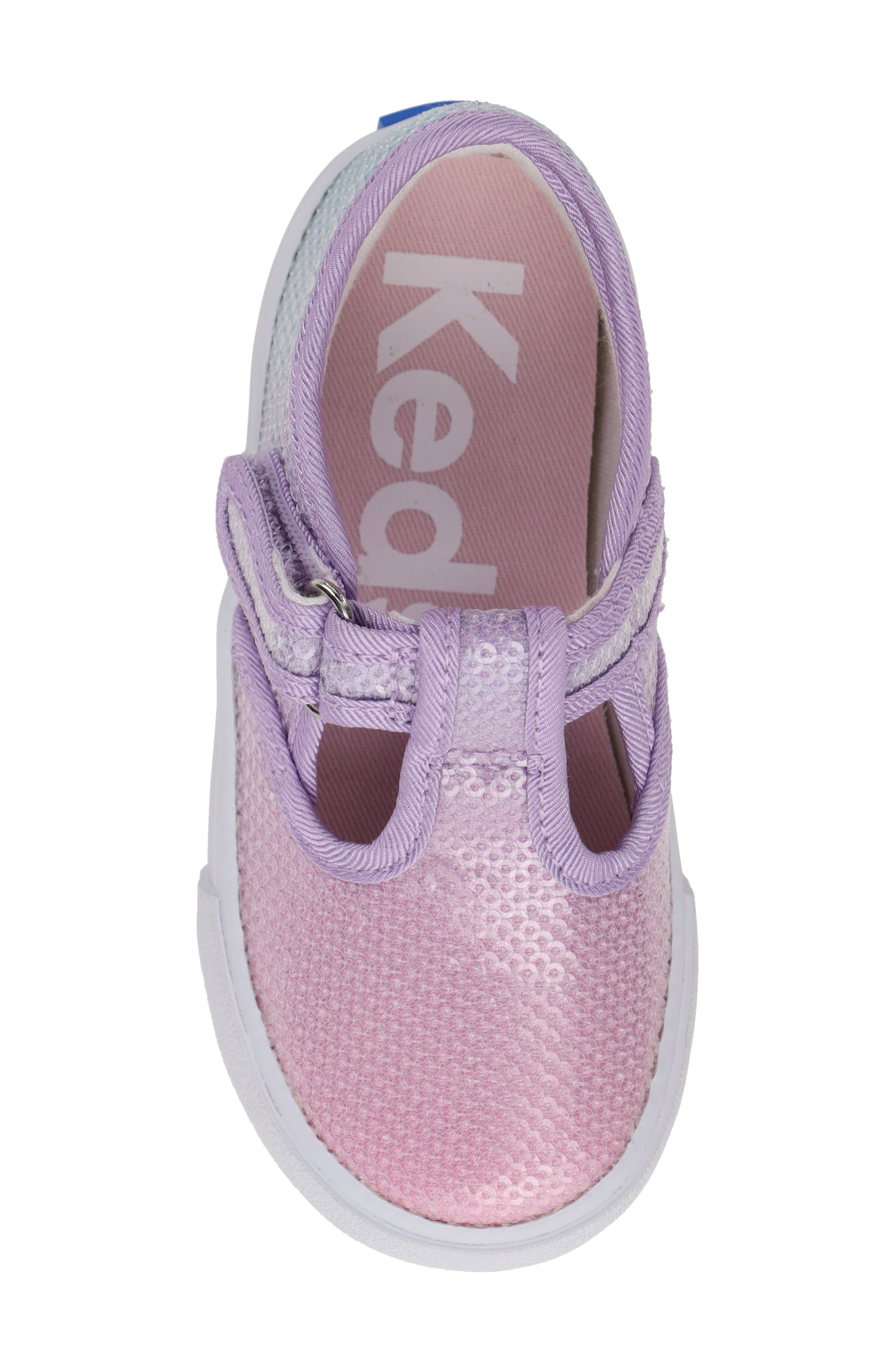 Keds<sup>®</sup> Kids' Daphne Ombré Sequin T-Strap Sneaker, Alternate, color, 