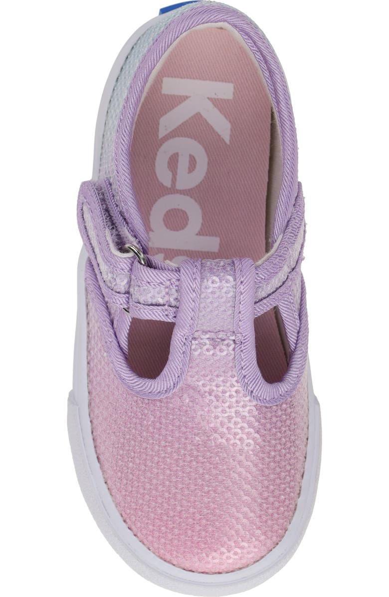 Keds<sup>®</sup> Kids' Daphne Ombré Sequin T-Strap Sneaker, Alternate, color,