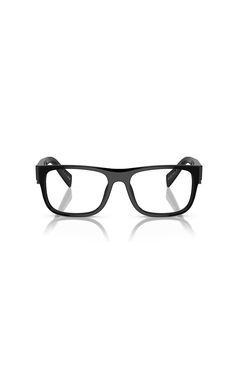 Prada 53mm Rectangle optical glasses, Alternate, color, Black