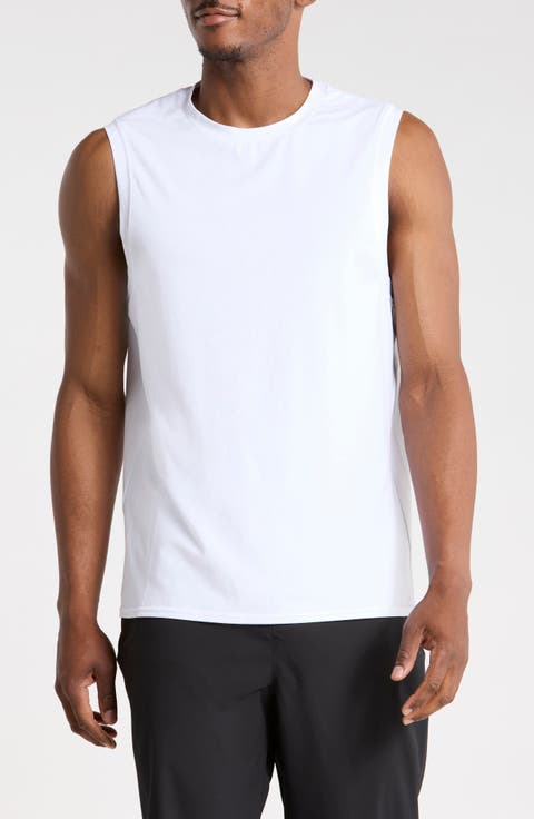 Crewneck Stretch Cotton Tank
