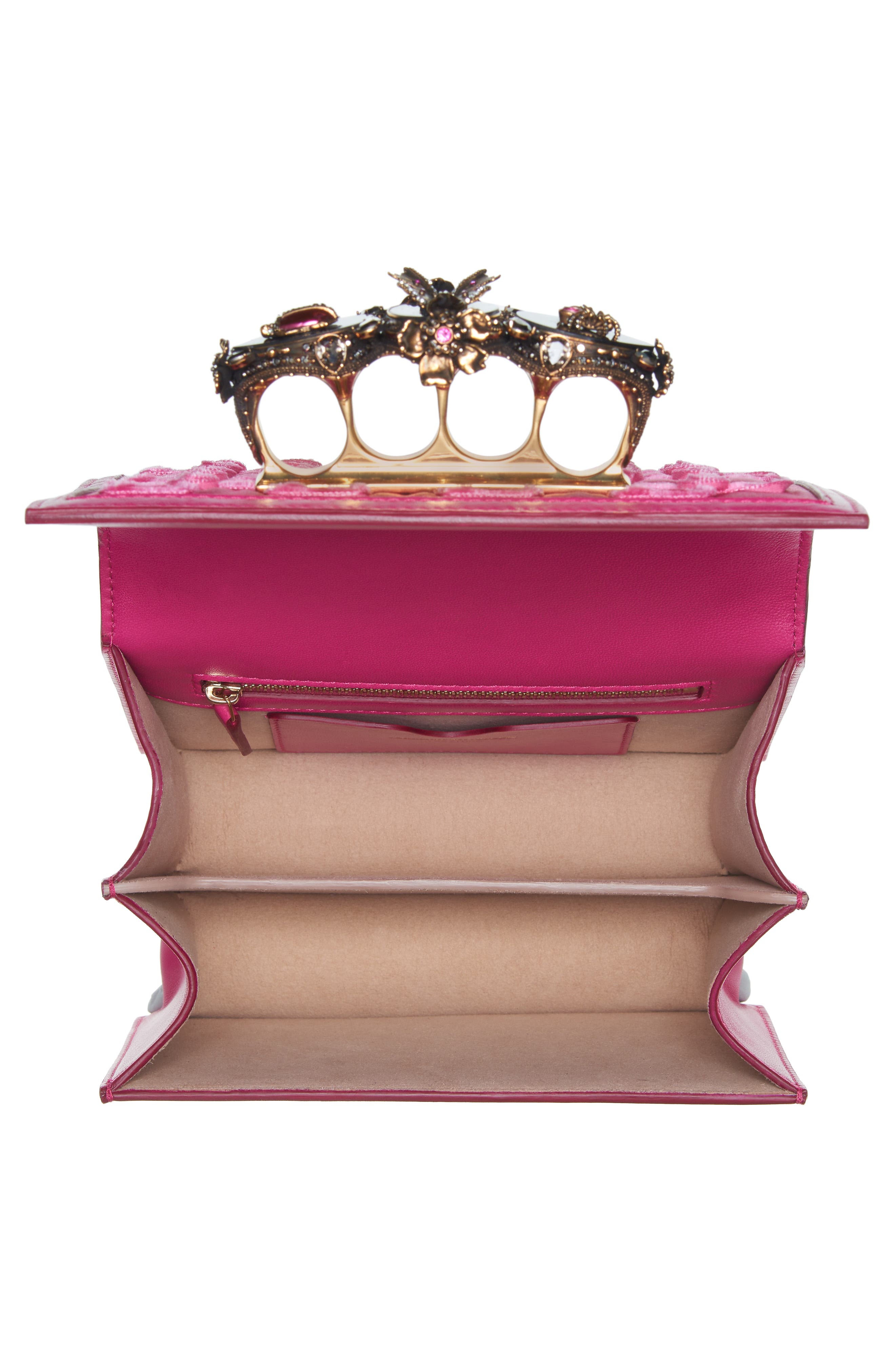 McQueen Alexander McQueen Small Butterfly Knuckle Shoulder Bag, Alternate, color, 