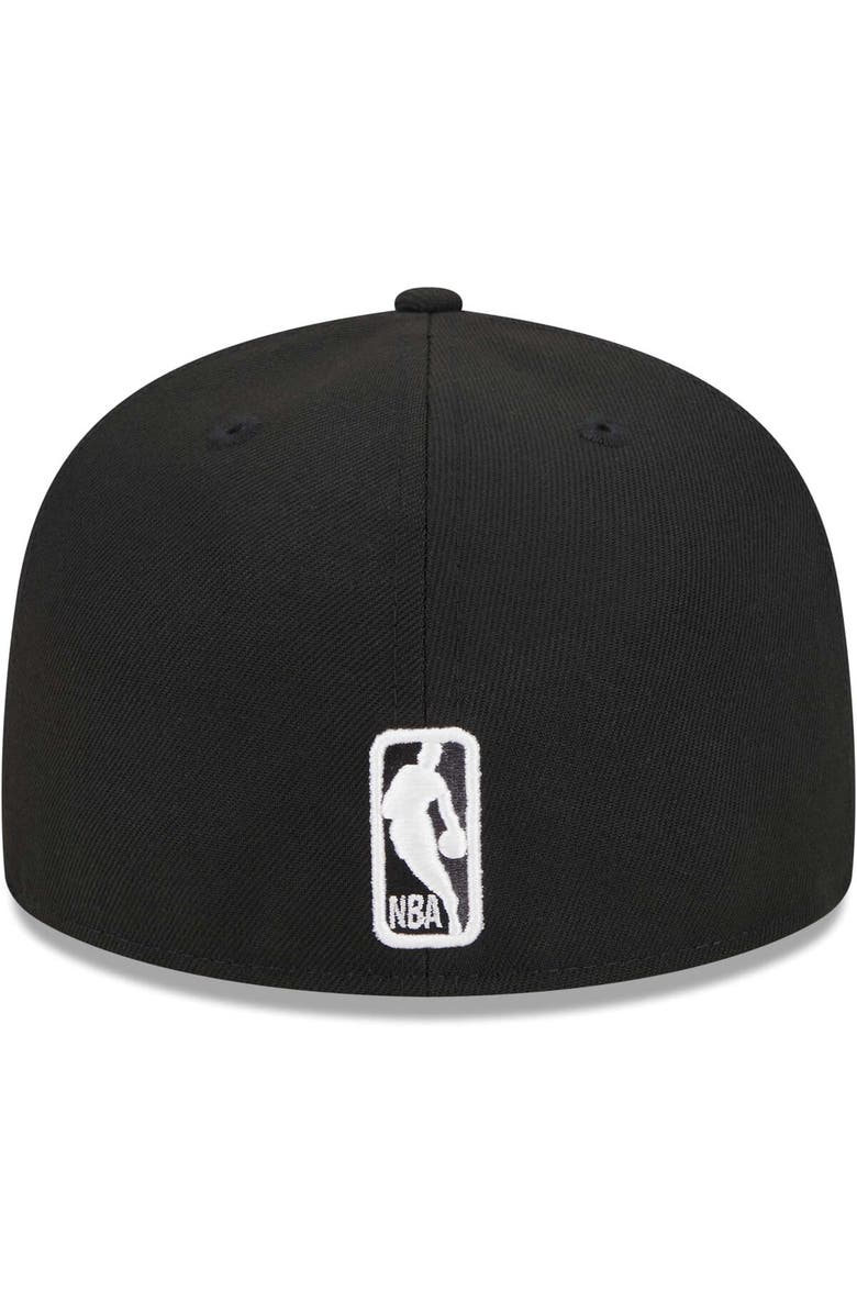 New Era Men's New Era Black Brooklyn Nets Checkerboard UV 59FIFTY Fitted Hat, Alternate, color, Black