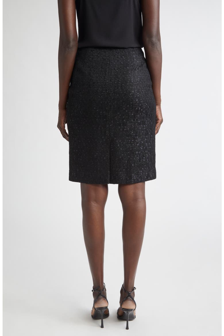 Compact Tape Tweed Skirt, Alternate, color, BLACK