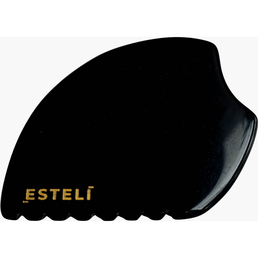 Esteli Obsidian Gua Sha In Black Obsidian