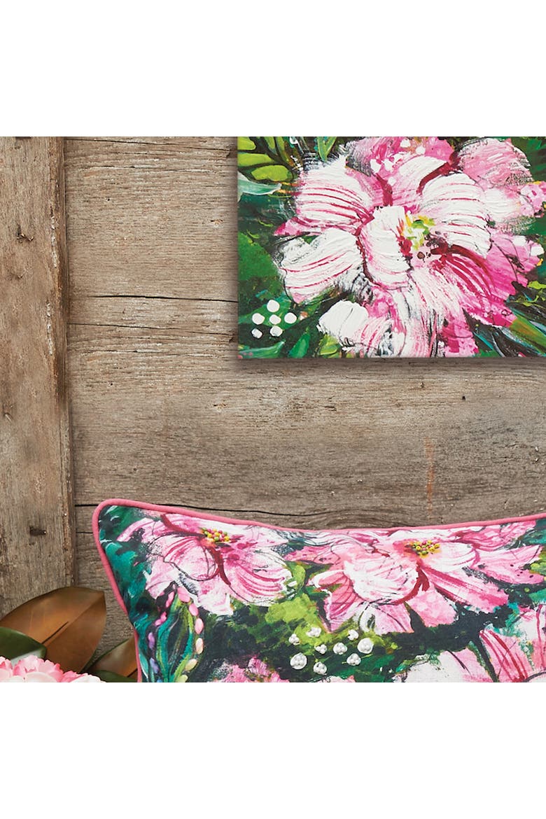 Peony Printed Kitchen Towel, Alternate, color, Pink