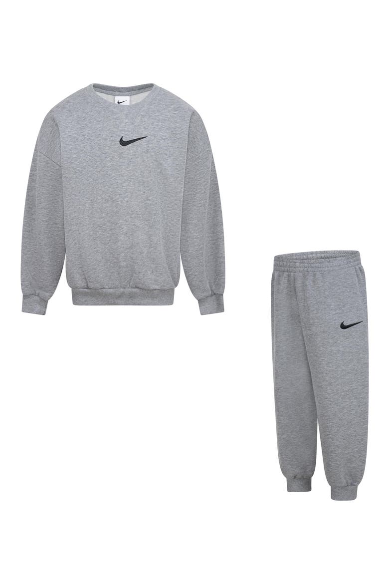 Kids' Essential Fleece Sweatshirt & Joggers Set, Main, color, 042DK GREY