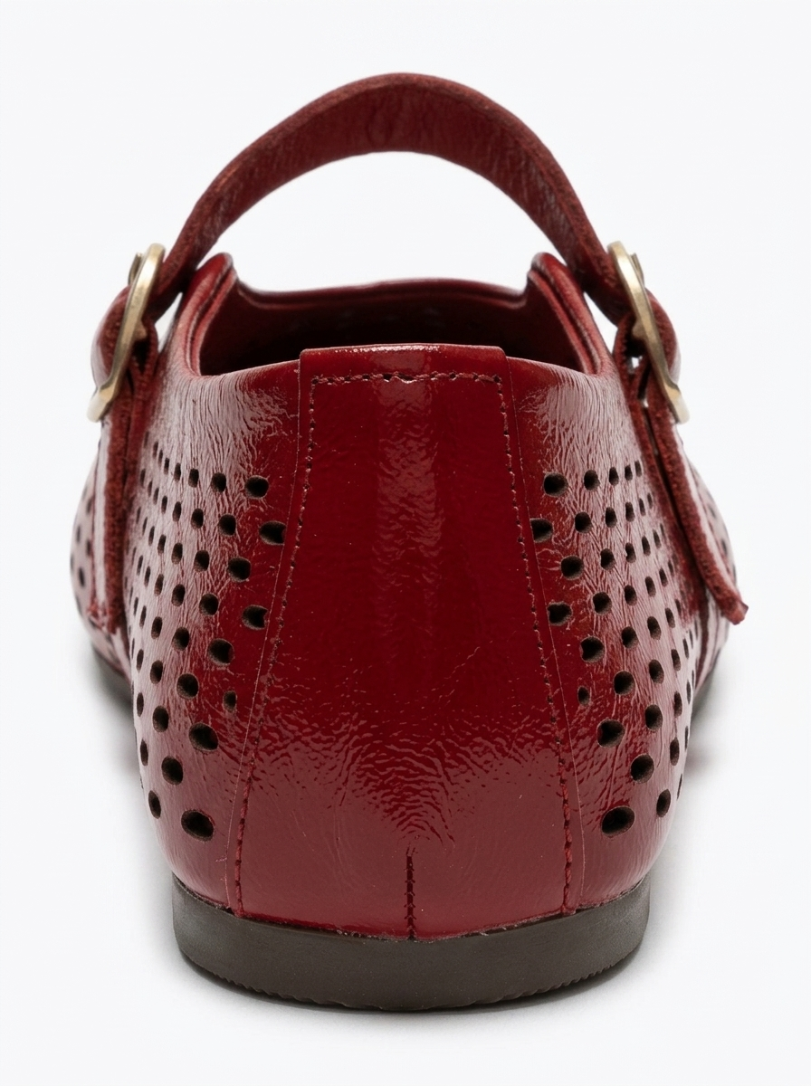 Arian Leather Ballet Flat, Alternate, color, Red Patent