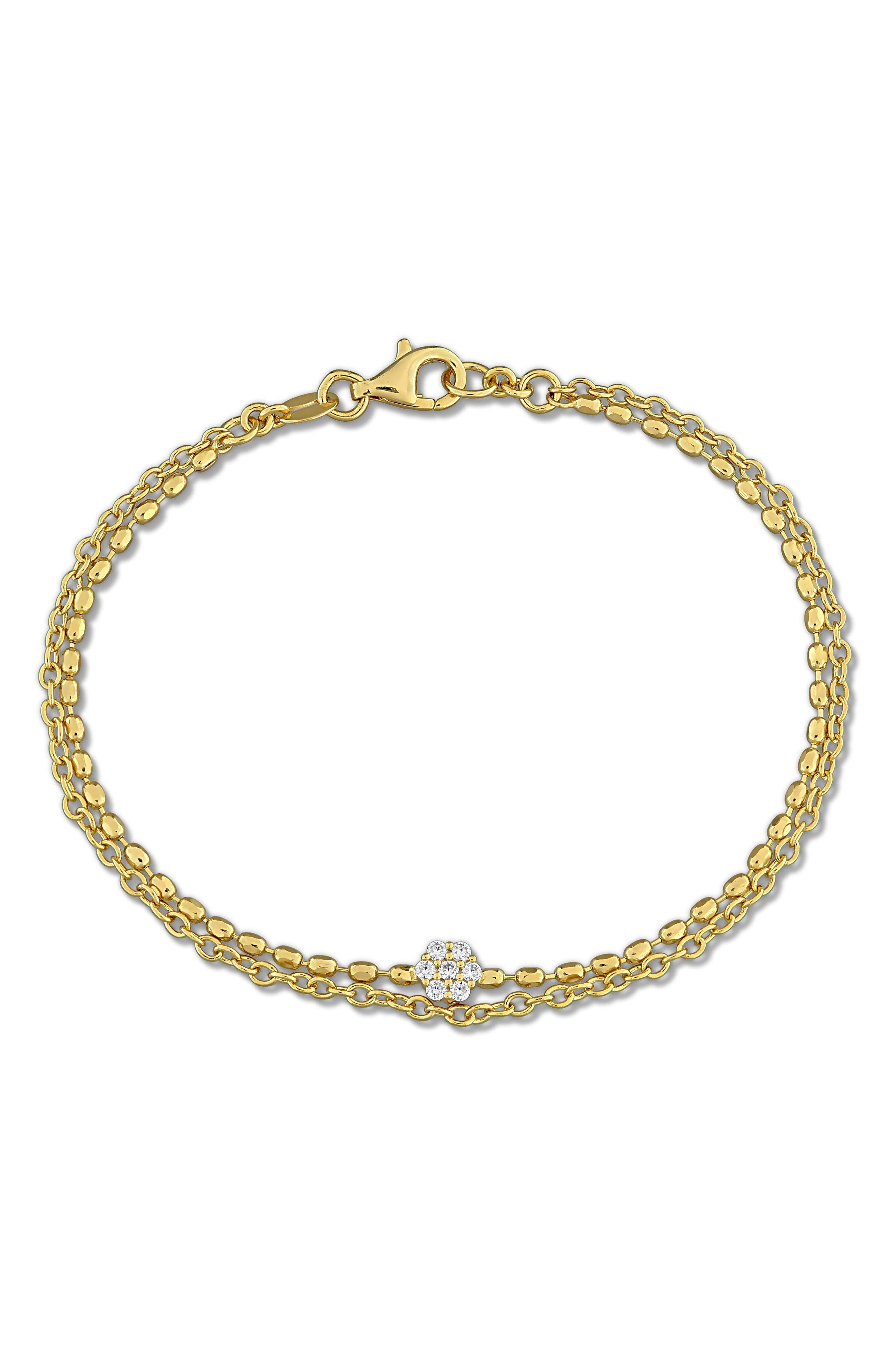 Lab-Created Moissanite 7-Inch Chain Bracelet