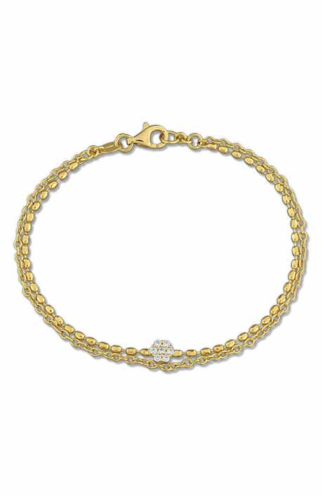 Lab-Created Moissanite 7-Inch Chain Bracelet