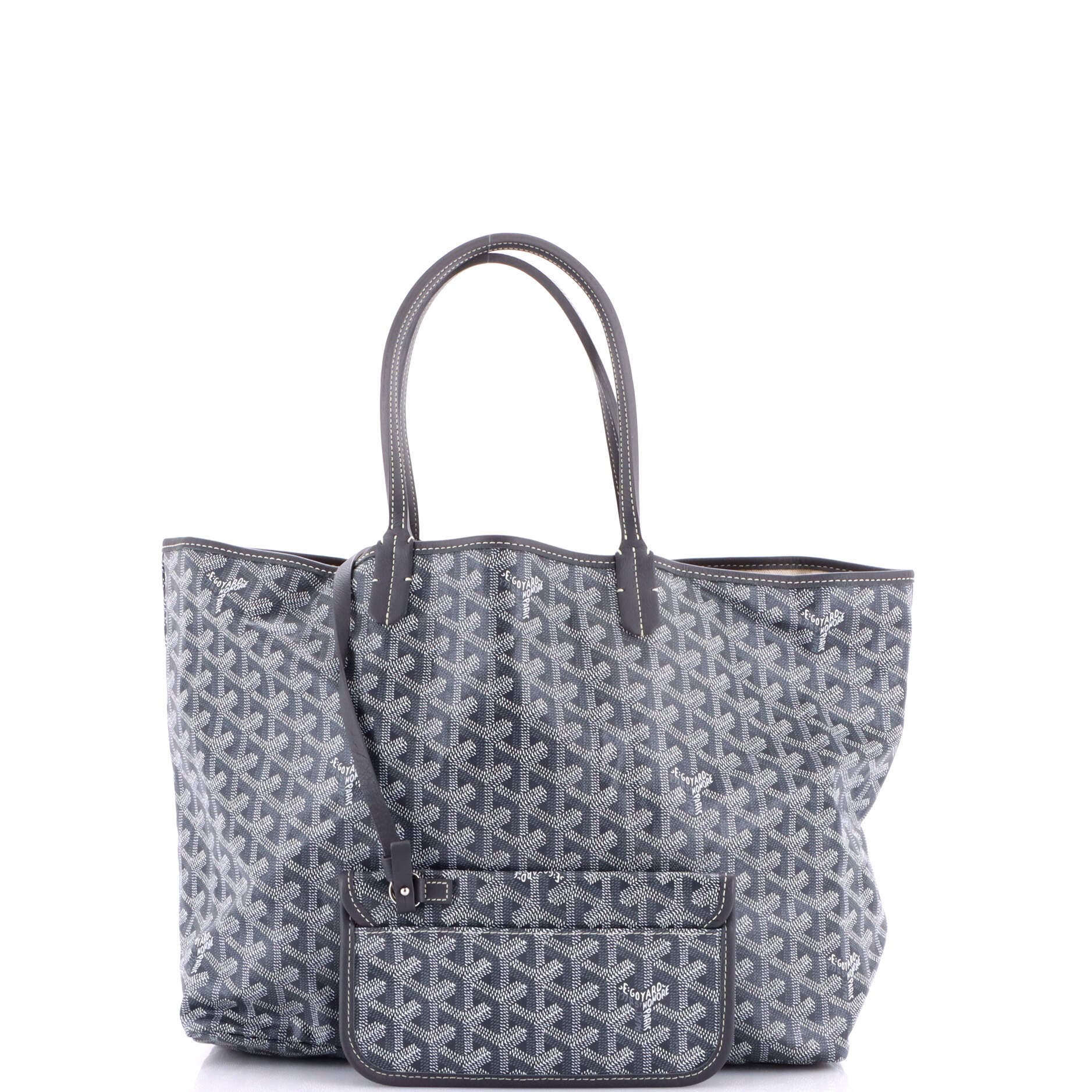 Pre-Owned Goyard Saint Louis Tote Coated Canvas PM, Alternate, color, Gray