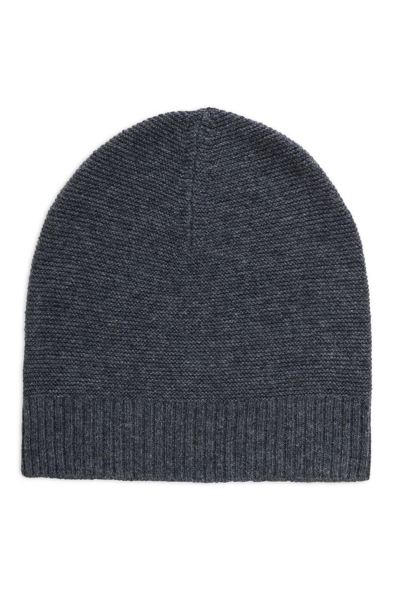 Wool & Cashmere Beanie, Main, color, GREY MEDIUM CHARCOAL HEATHER
