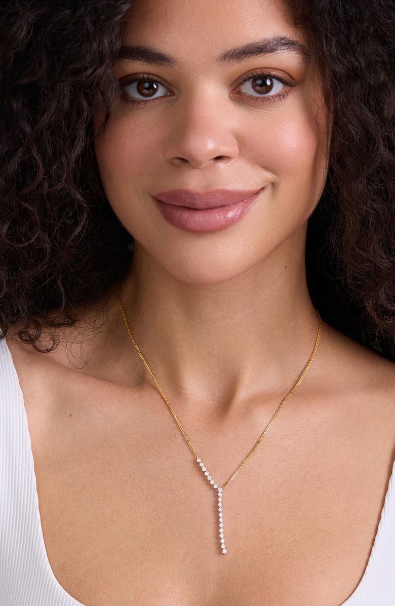 Bony Levy 18K Gold Liora Diamond Y-Necklace, Alternate, color, 18Kw Yellow Gold