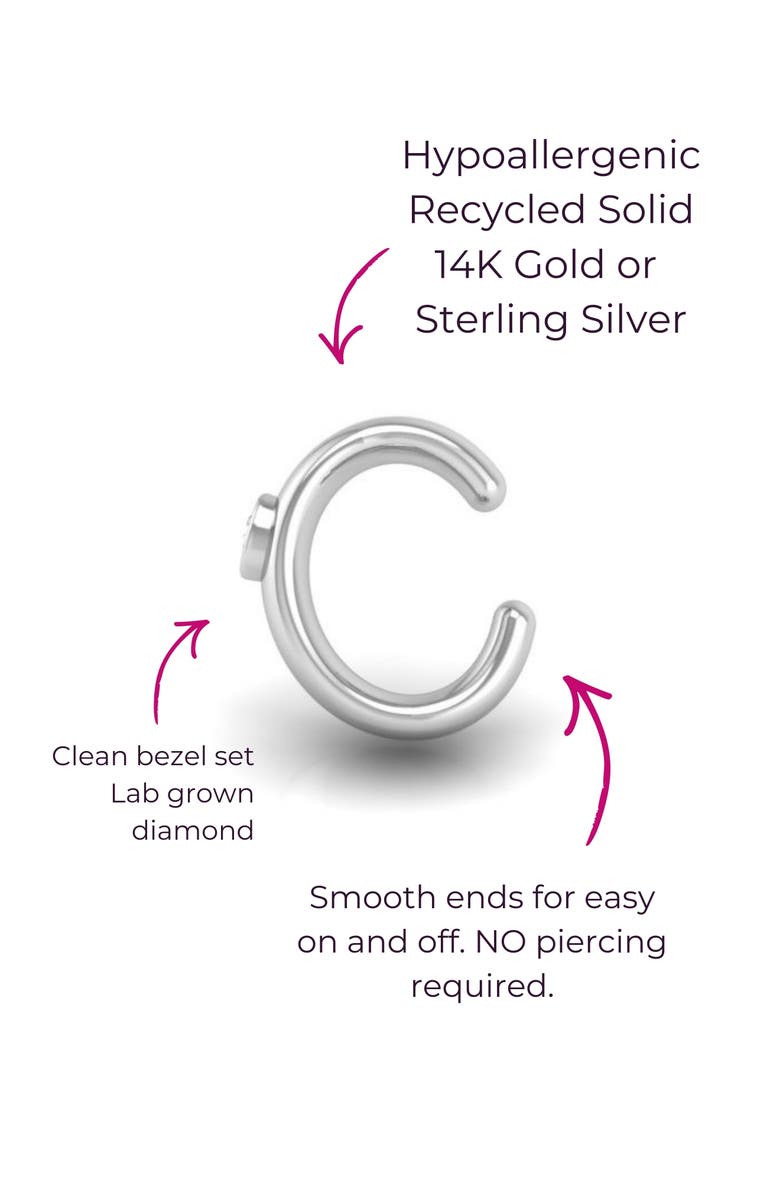 Seed2Stone Wide Cyclops Mid Ear Cuff, Alternate, color, Silver