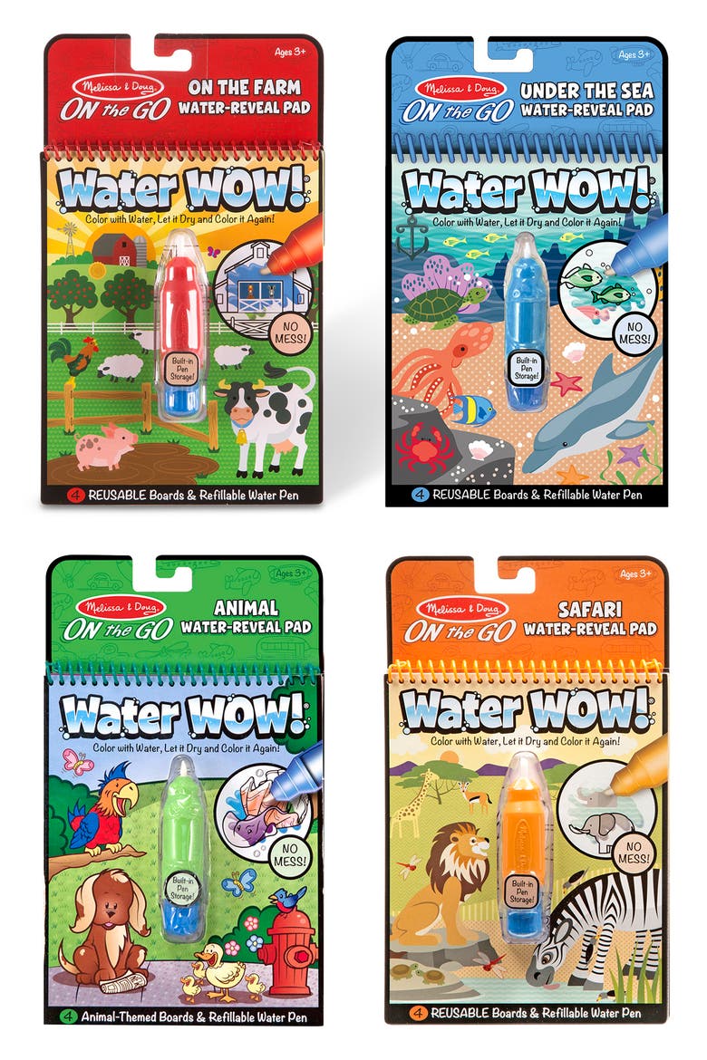 Water Wow Amazing Animals 4-Piece Water Reveal Pads, Alternate, color, MULTI
