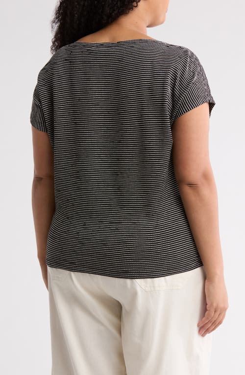 Max Studio Boat Neck Cap Sleeve T-shirt