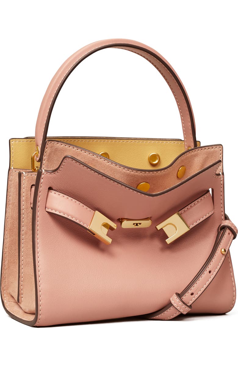 Tory Burch Petite Lee Radziwill Leather Double Bag, Alternate, color,