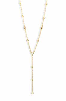 Argento Vivo Sterling Silver Cubic Zirconia Station Y-Necklace