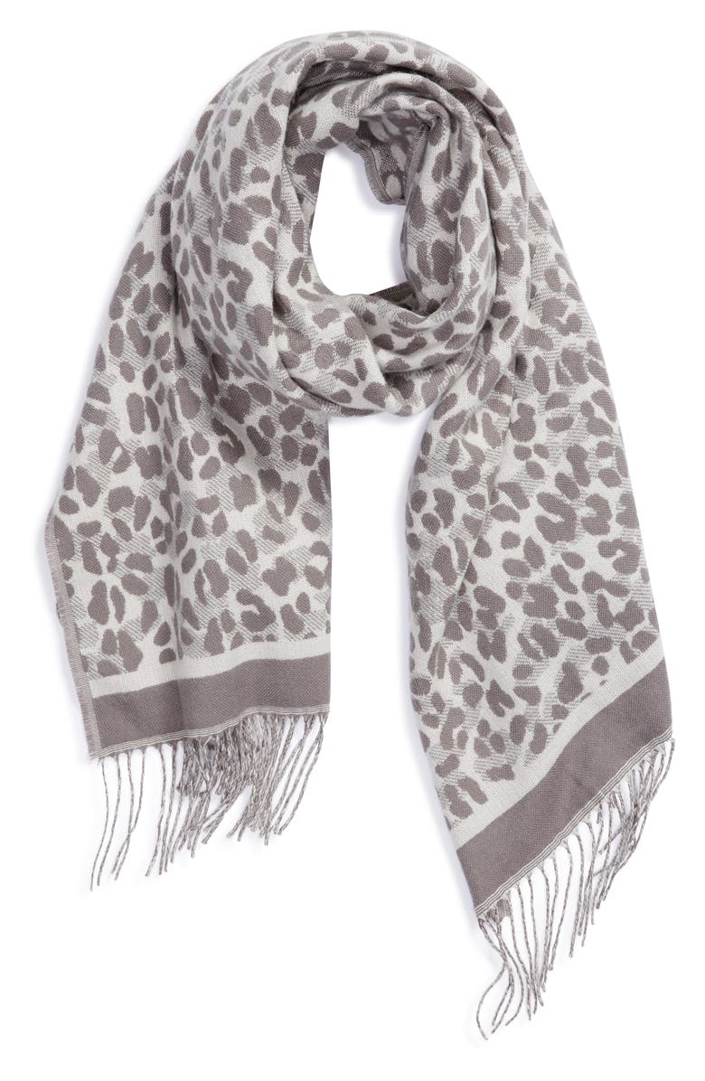 Ted Baker London Leopard Scarf, Alternate, color,